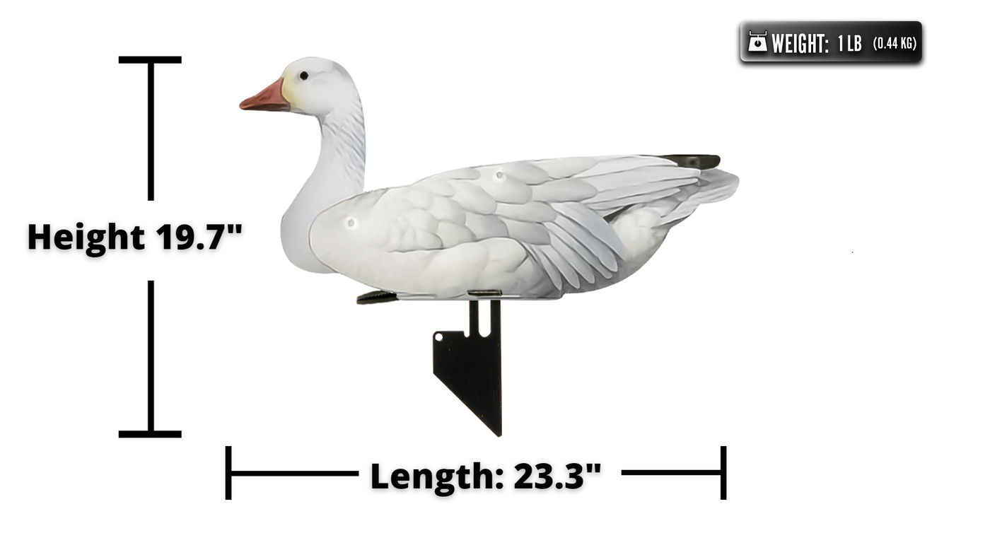 Snow Goose Decoy – 1/2 Dozen Foldable and Collapsible Full Body Decoy