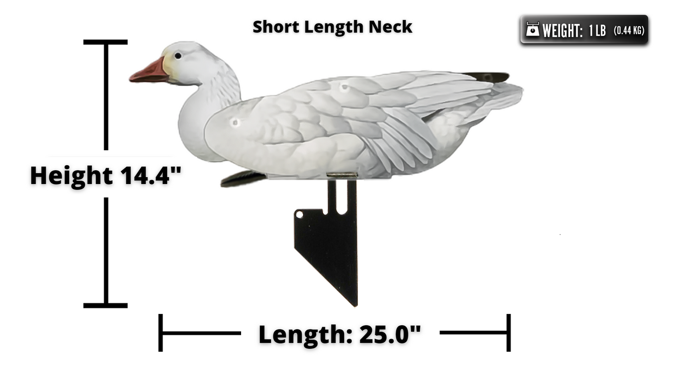 Snow Goose Decoy –  Foldable and Collapsible Full Body Decoys (6 Decoys) - Fold Up Decoy