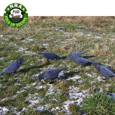 Decoys - Crow Decoy –  6 Pack Collapsible Full Body Crow Decoys For Hunting